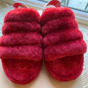 Brand new Red UGG slipper slides